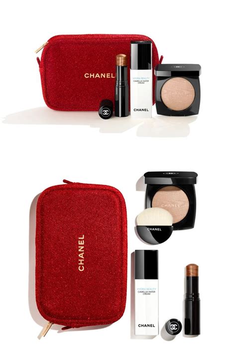 chanel mini make up set|Chanel gift set with pouch.